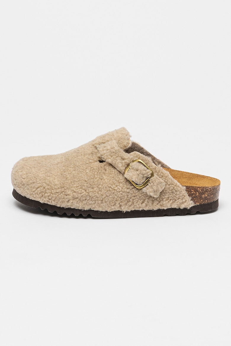 Scholl Papuci de blana shearling sintetica Fae New - Pled.ro