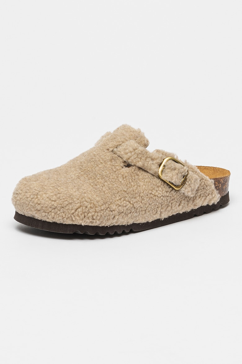 Scholl Papuci de blana shearling sintetica Fae New - Pled.ro