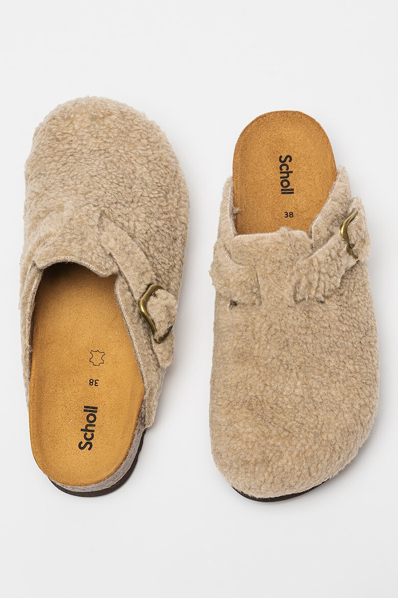 Scholl Papuci de blana shearling sintetica Fae New - Pled.ro