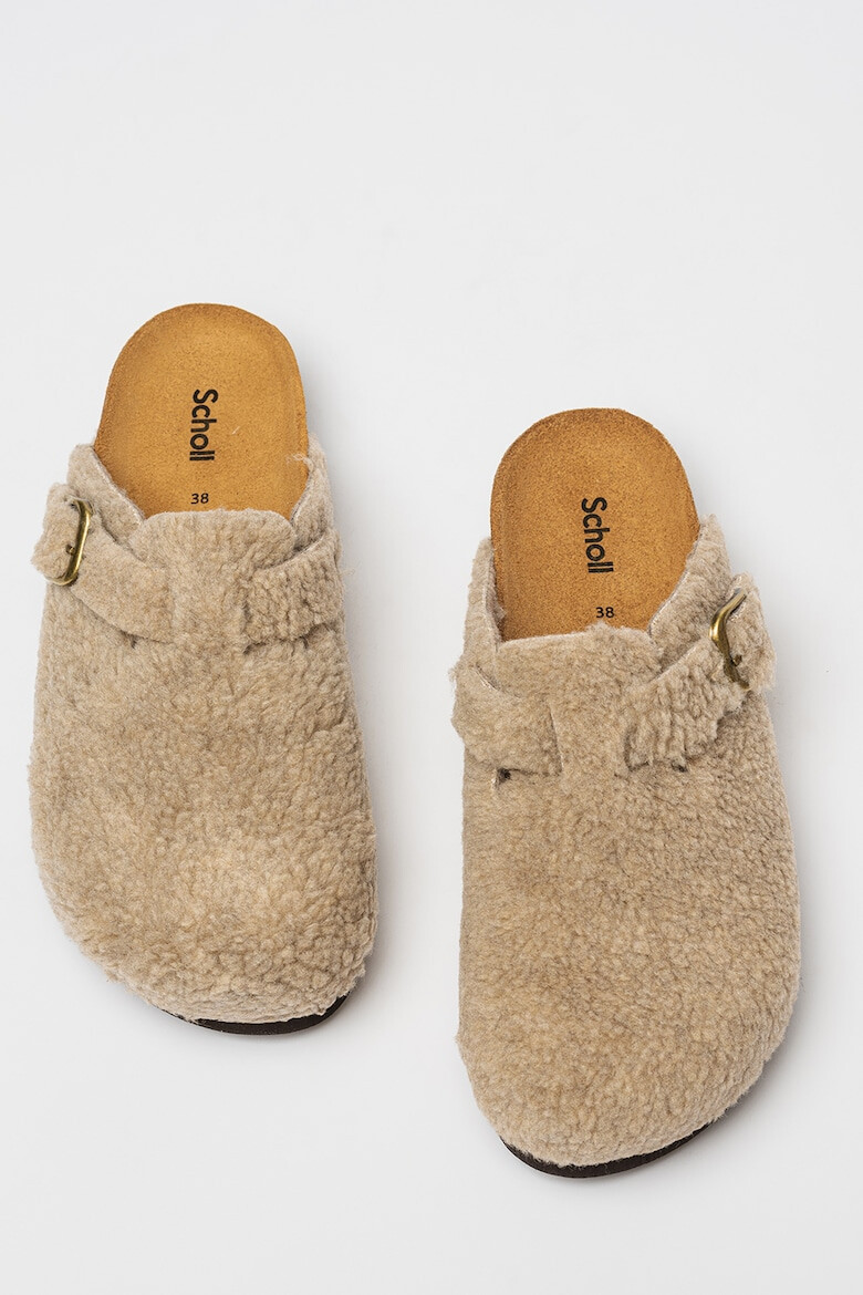 Scholl Papuci de blana shearling sintetica Fae New - Pled.ro