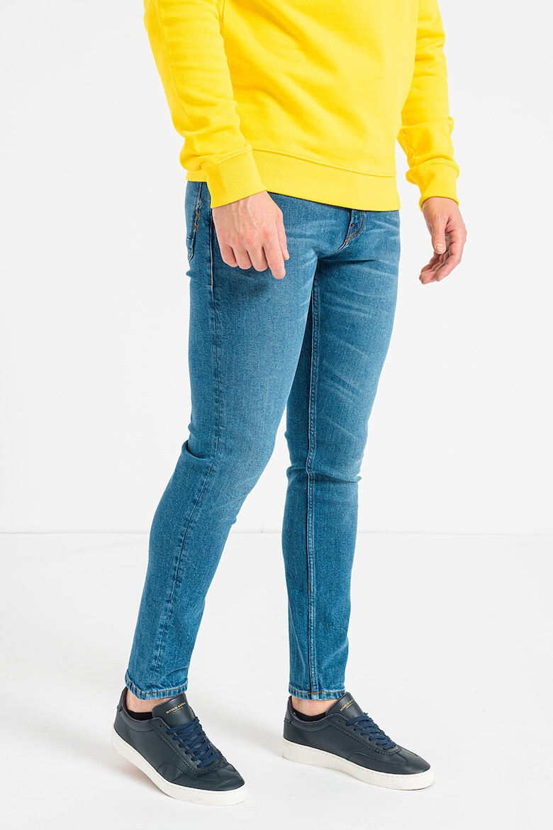 Scotch & Soda Blugi skinny din amestec de bumbac organic cu aspect decolorat - Pled.ro