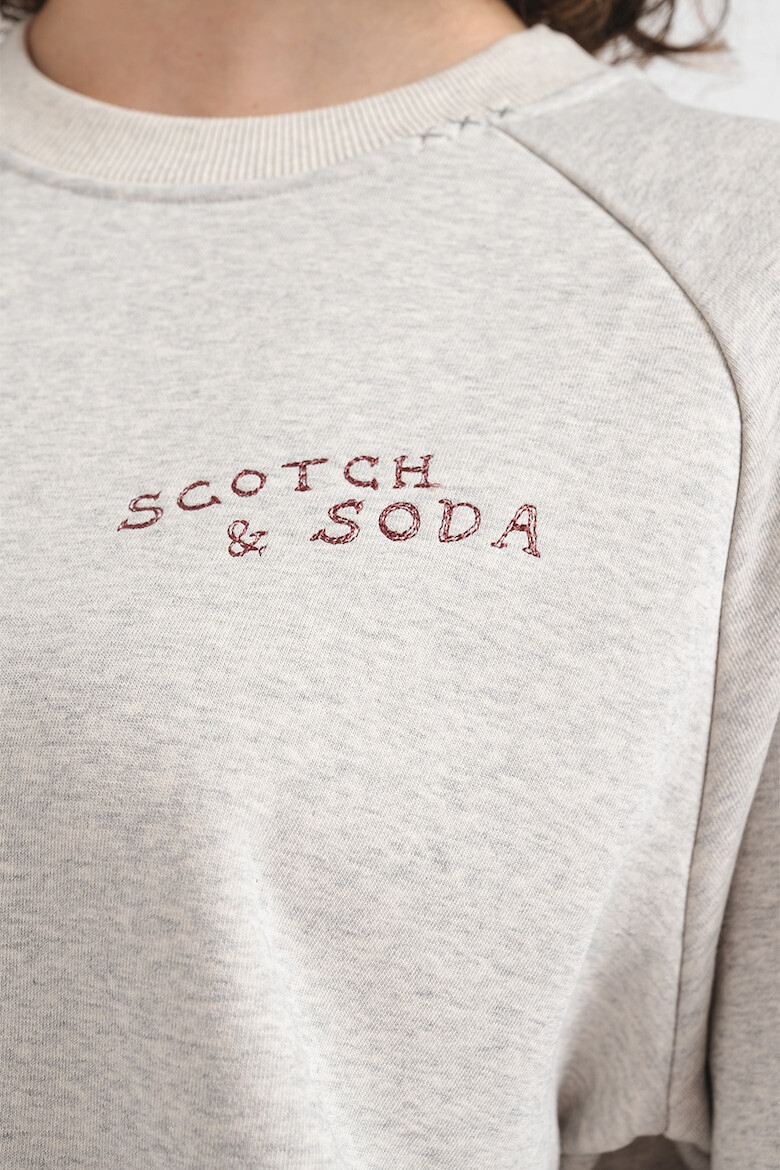 Scotch & Soda Bluza sport cu decolteu la baza gatului si maaneci raglan - Pled.ro