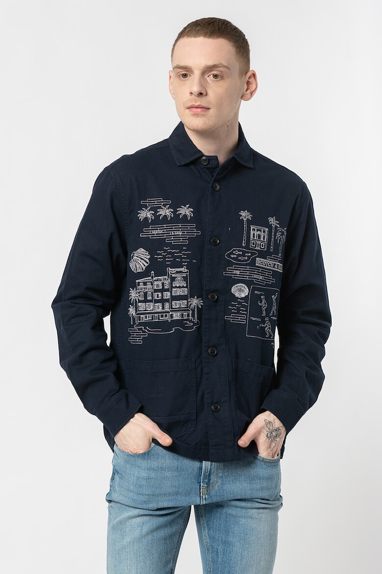 Scotch & Soda Camasa cu broderie grafica - Pled.ro