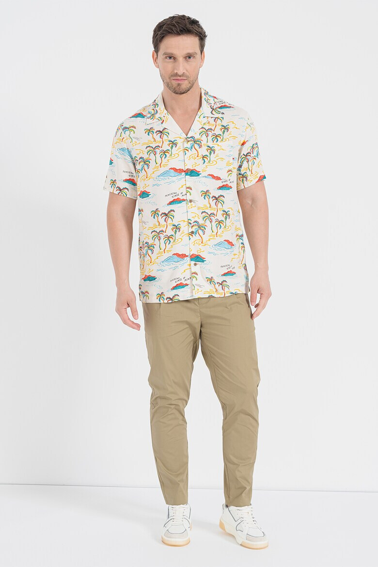 Scotch & Soda Camasa cu maneci scurte si model tropical - Pled.ro