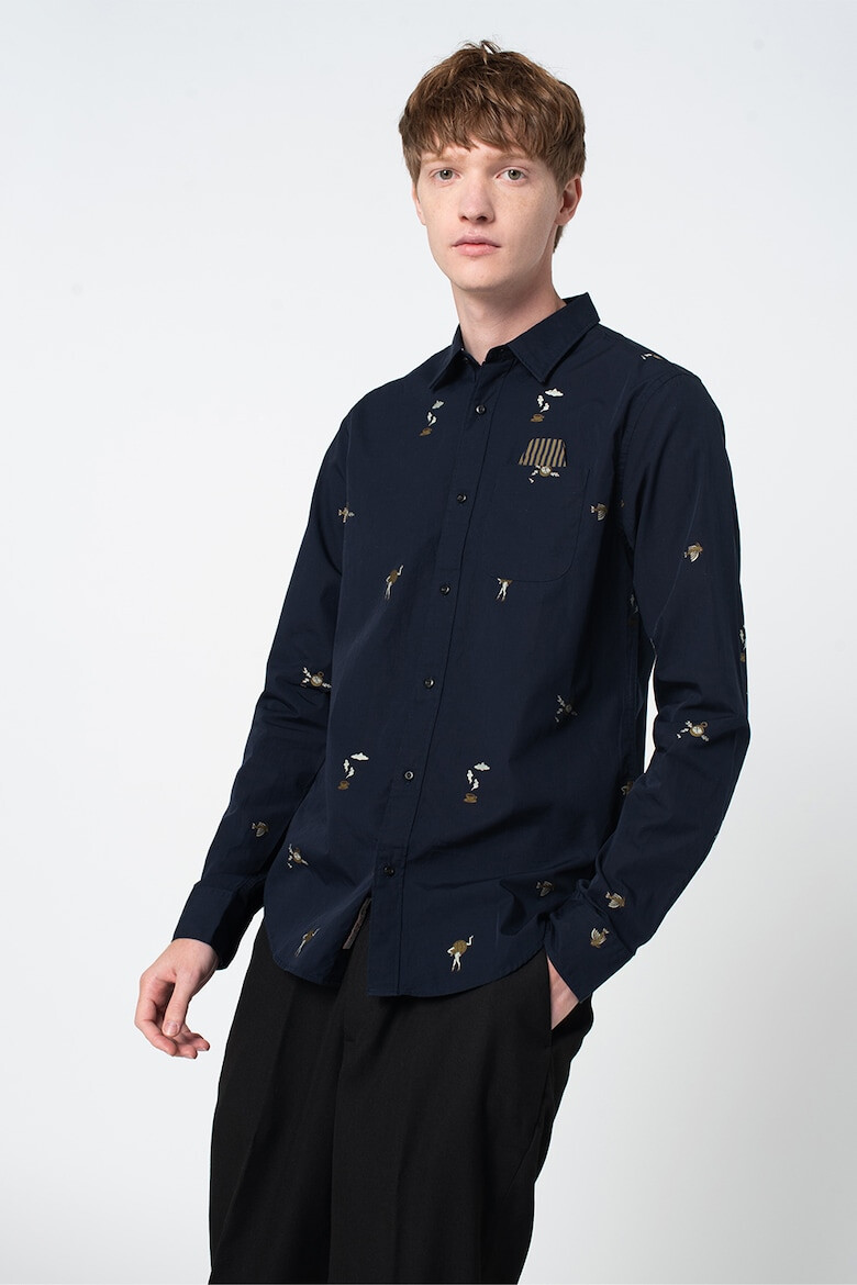 Scotch & Soda Camasa de bumbac cu broderie - Pled.ro