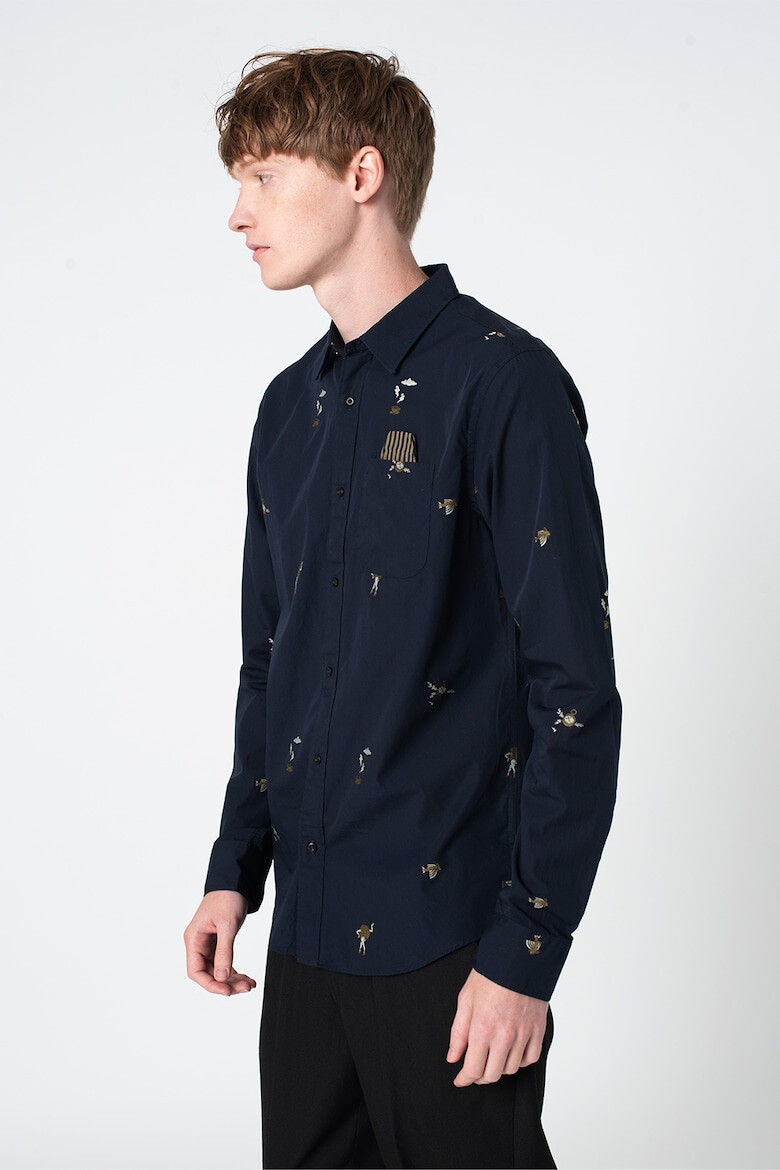 Scotch & Soda Camasa de bumbac cu broderie - Pled.ro