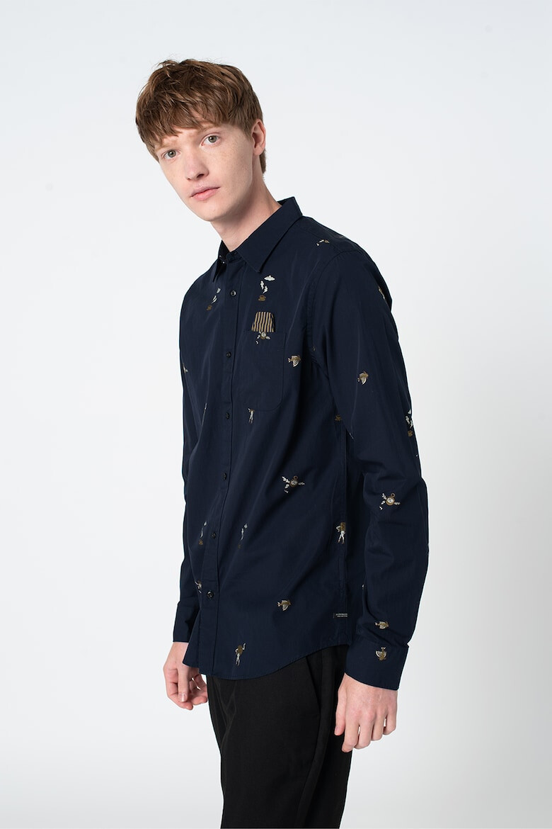 Scotch & Soda Camasa de bumbac cu broderie - Pled.ro