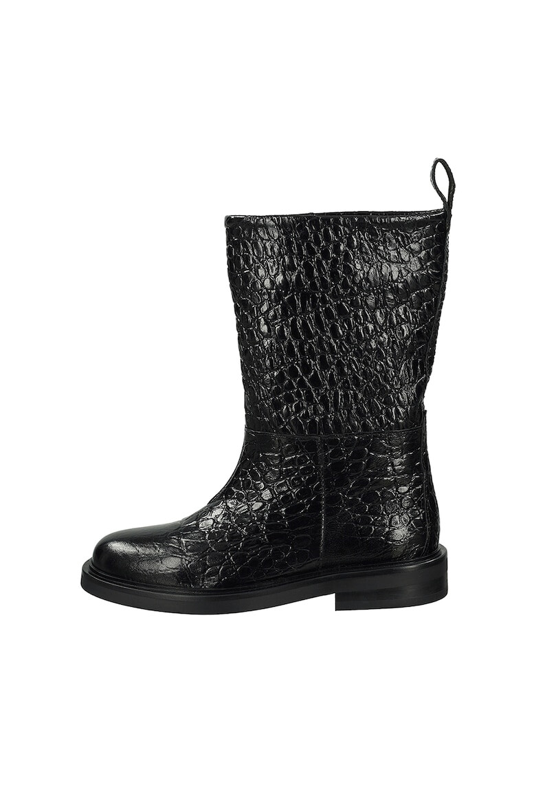 Scotch & Soda Cizme mid-calf de piele cu aspect texturat - Pled.ro