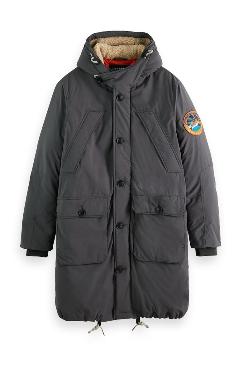 Scotch & Soda Geaca parka barbati 300865101 Bumbac/Poliester Gri - Pled.ro