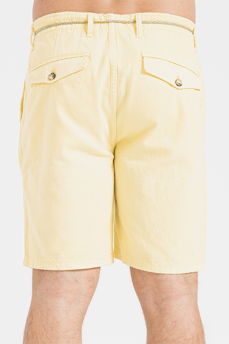 Scotch & Soda Pantaloni chino scurti din amestec de in - Pled.ro