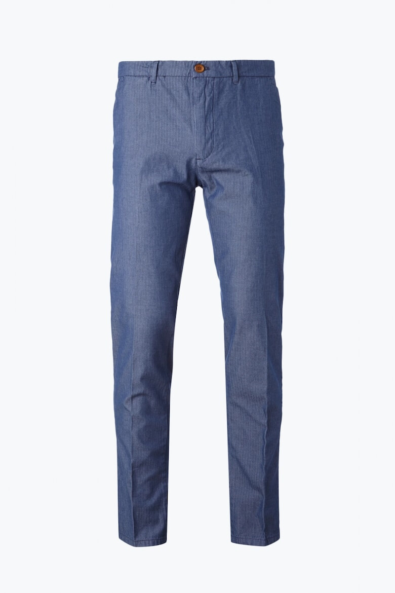 Scotch & Soda Pantaloni costum barbati cu buzunare oblice si cusaturi contraste bleumarin - Pled.ro