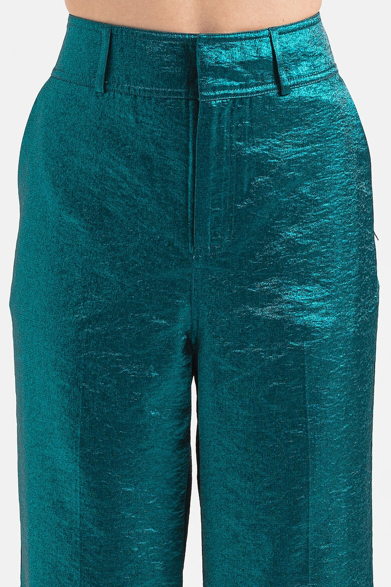 Scotch & Soda Pantaloni cu croiala ampla si aspect metalizat - Pled.ro