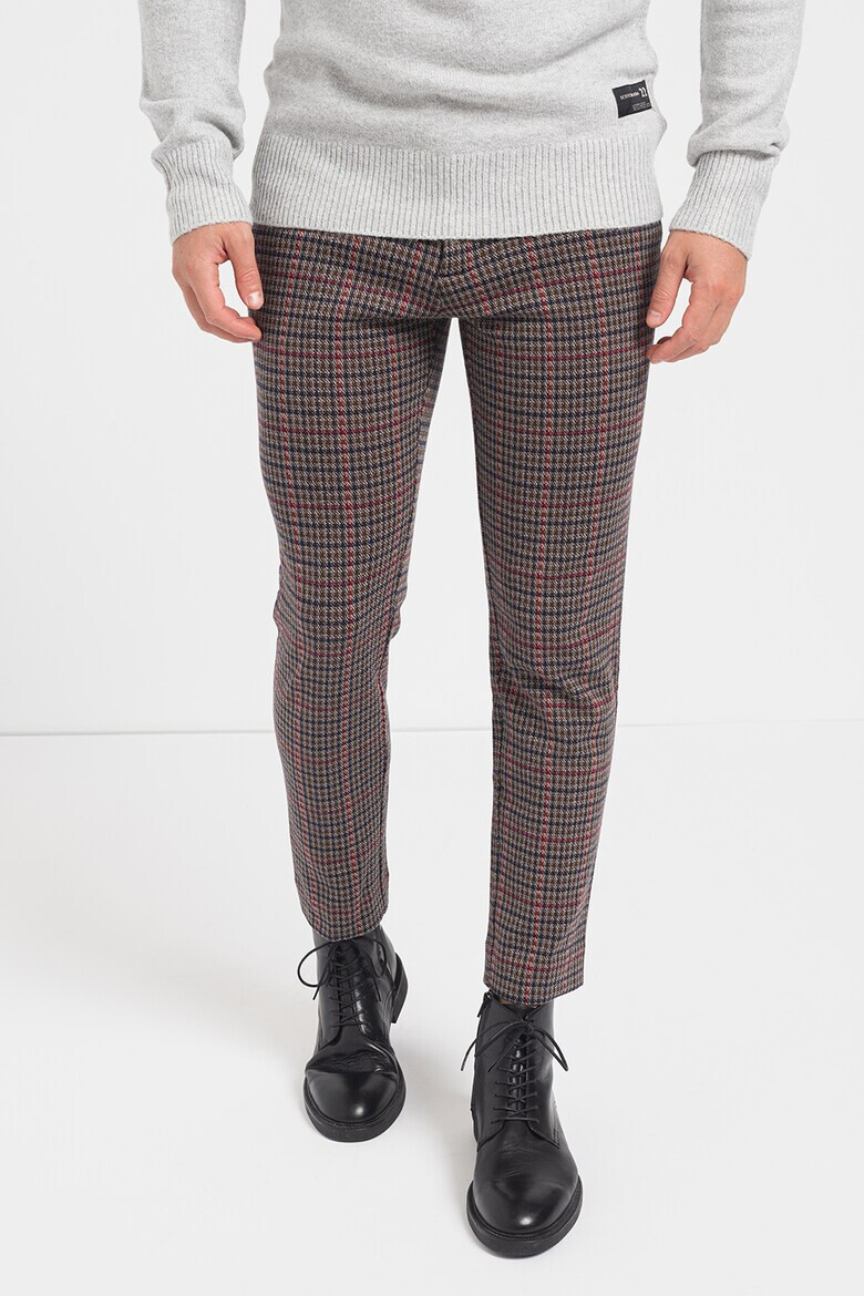 Scotch & Soda Pantaloni cu imprimeu houndstooth - Pled.ro