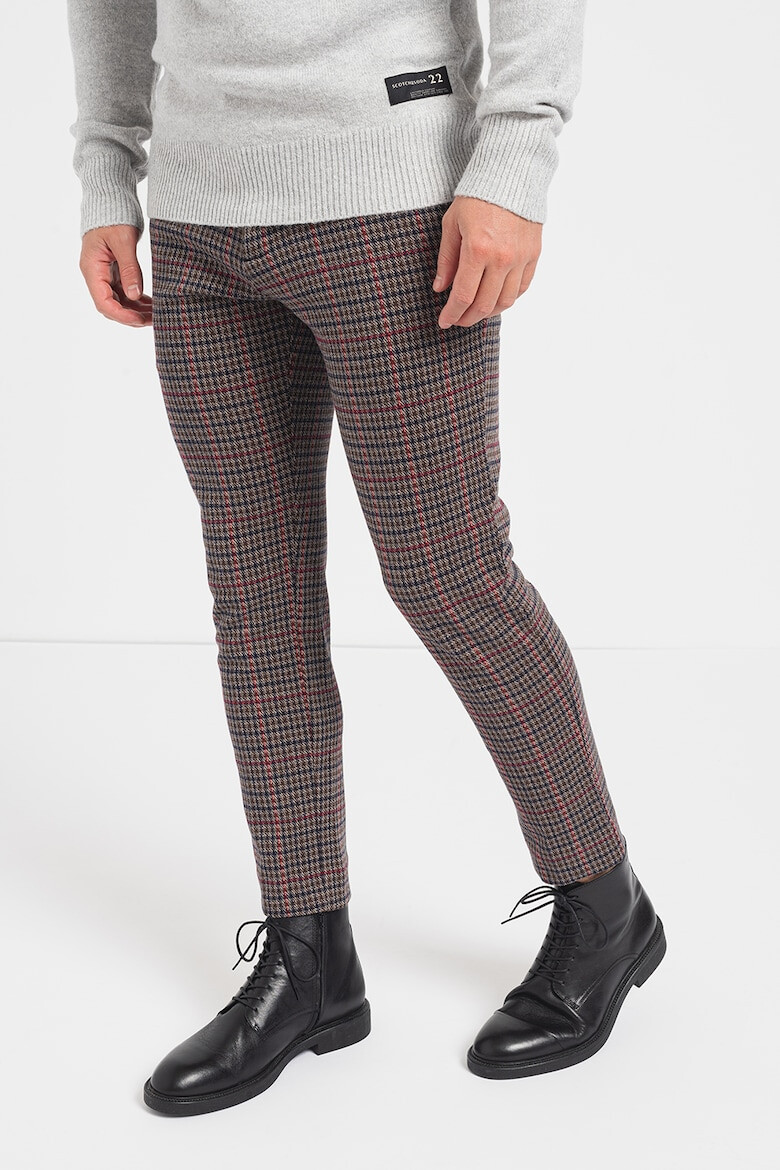 Scotch & Soda Pantaloni cu imprimeu houndstooth - Pled.ro