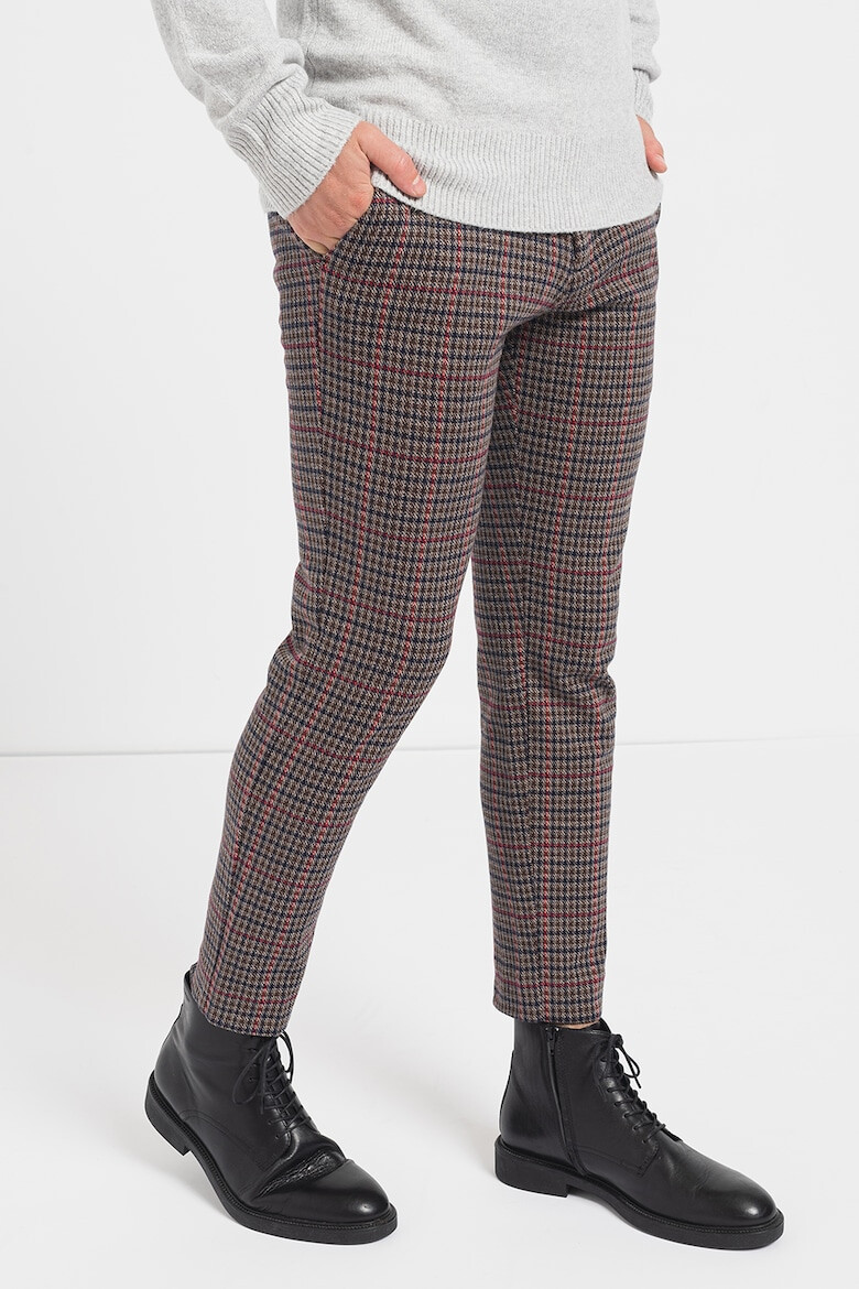 Scotch & Soda Pantaloni cu imprimeu houndstooth - Pled.ro