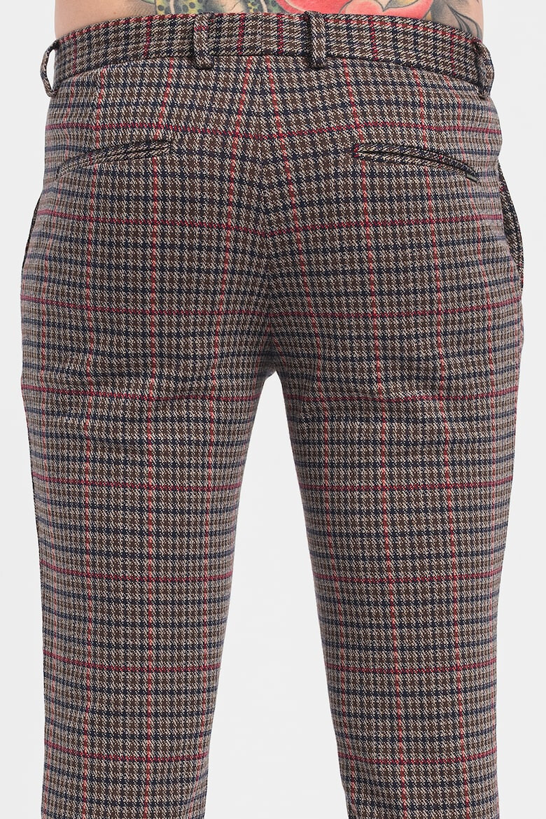 Scotch & Soda Pantaloni cu imprimeu houndstooth - Pled.ro