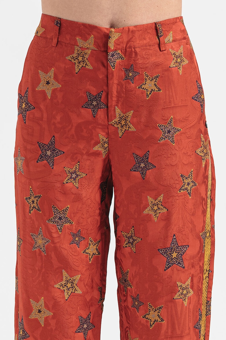 Scotch & Soda Pantaloni cu talie inalta si model cu stele - Pled.ro