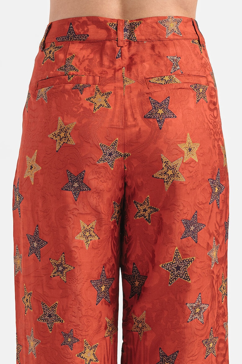 Scotch & Soda Pantaloni cu talie inalta si model cu stele - Pled.ro