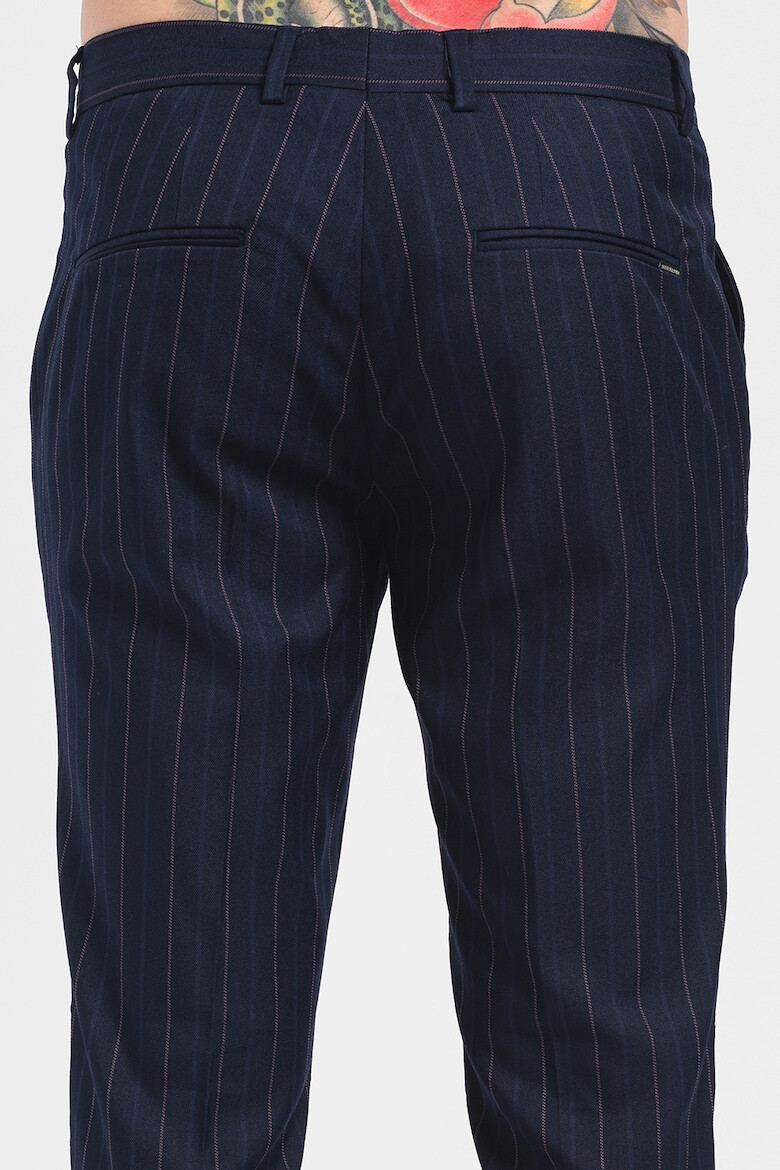 Scotch & Soda Pantaloni super slim fit cu model - Pled.ro