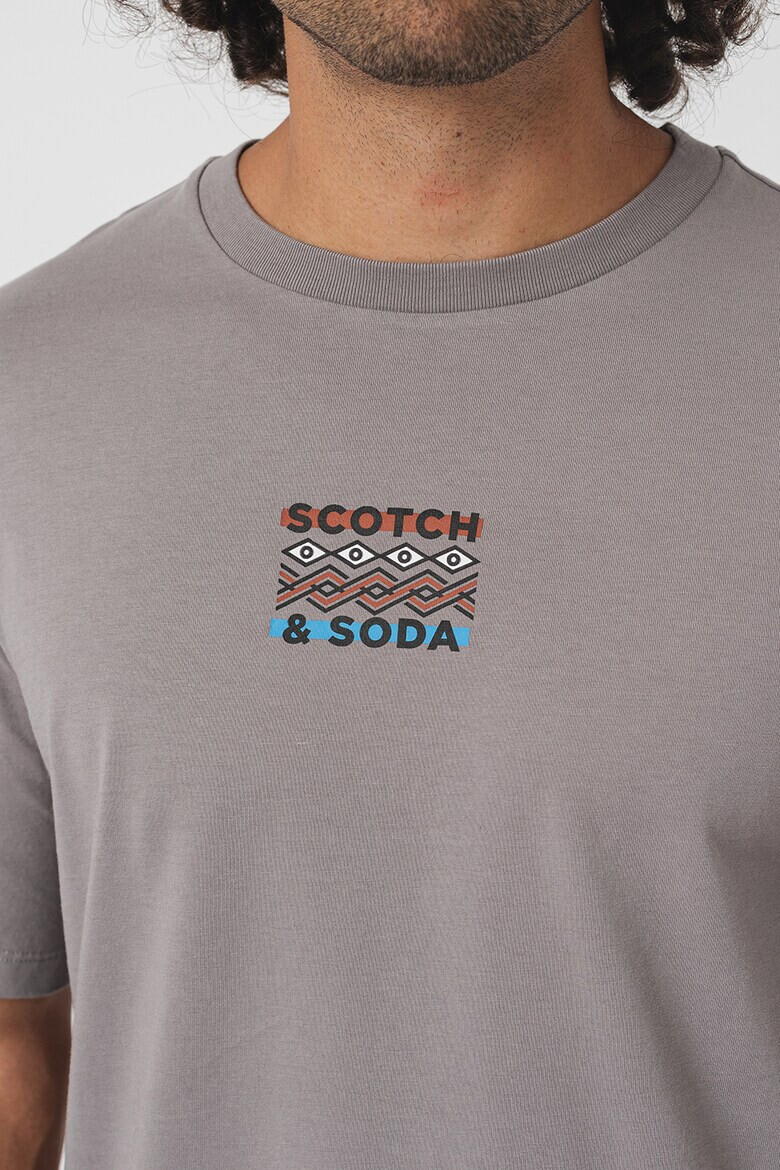 Scotch & Soda Tricou de bumbac cu imprimeu etnic - Pled.ro