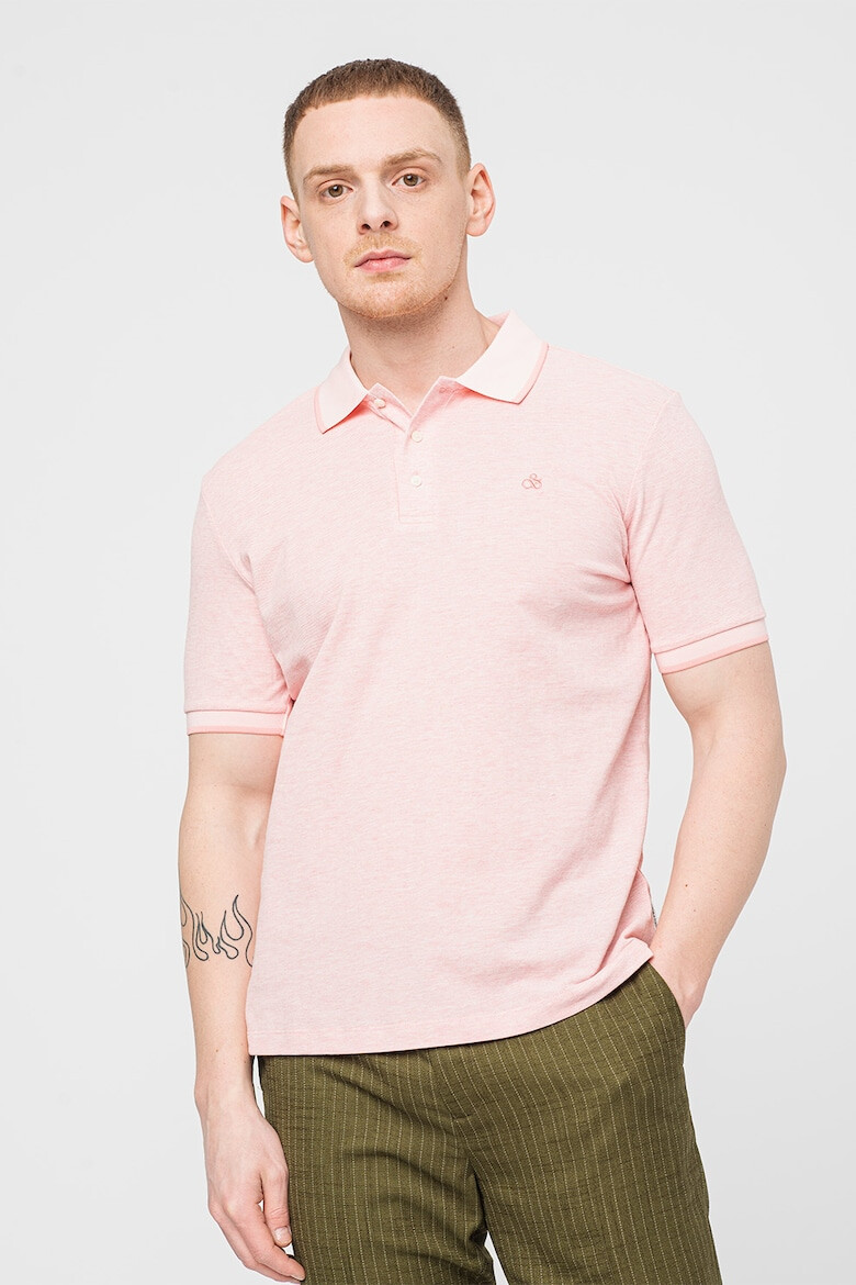 Scotch & Soda Tricou polo de bumbac organic cu guler si mansete contrastante - Pled.ro