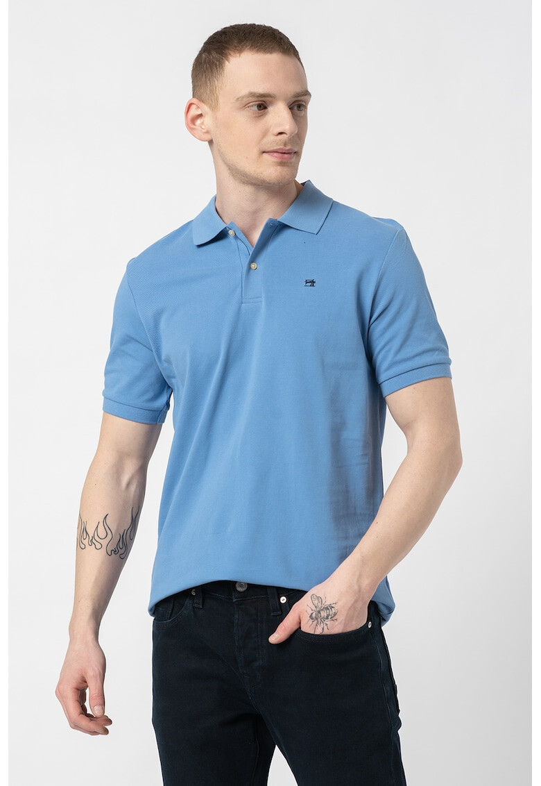 Scotch & Soda Tricou polo de bumbac organic cu logo - Pled.ro