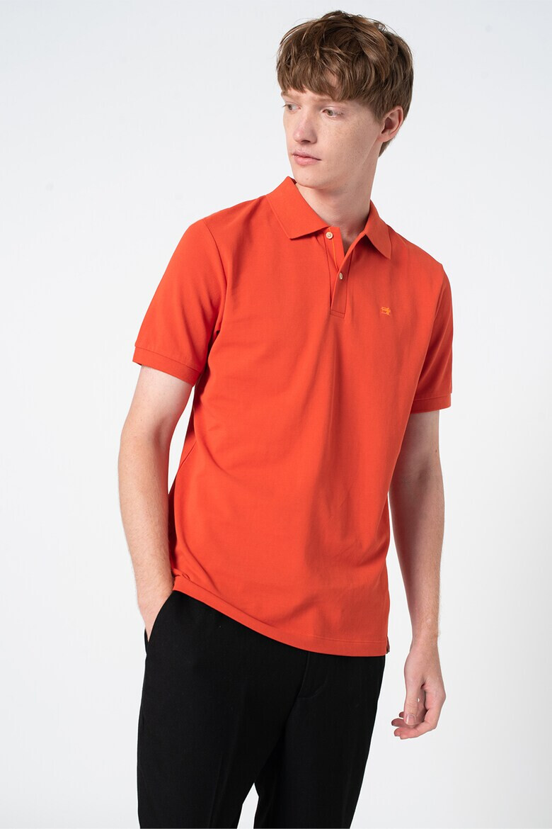 Scotch & Soda Tricou polo de bumbac organic cu logo brodat - Pled.ro