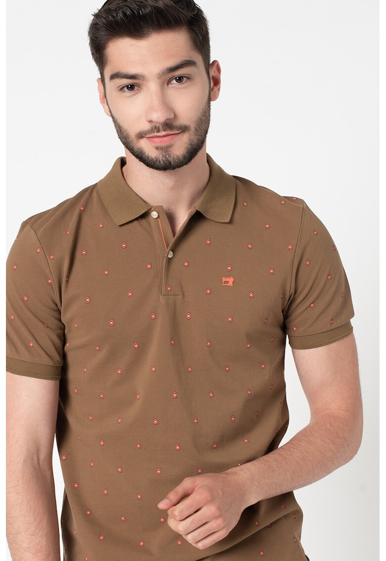 Scotch & Soda Tricou polo de bumbac organic cu model - Pled.ro