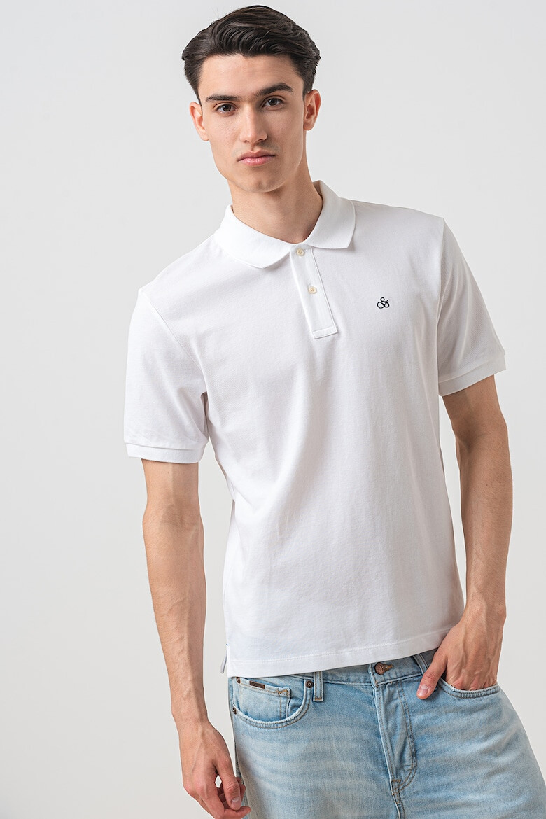 Scotch & Soda Tricou polo din bumbac cu detaliu logo - Pled.ro