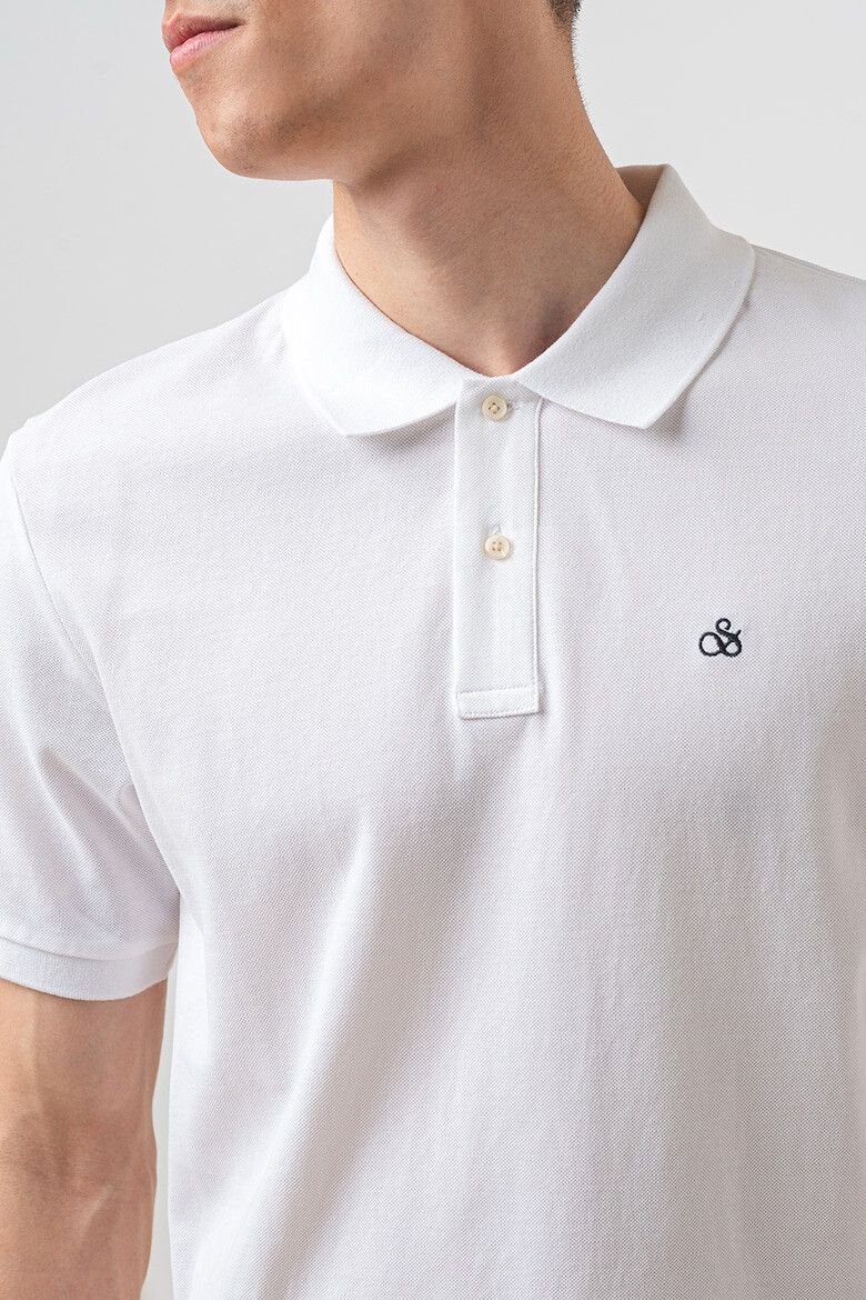 Scotch & Soda Tricou polo din bumbac cu detaliu logo - Pled.ro