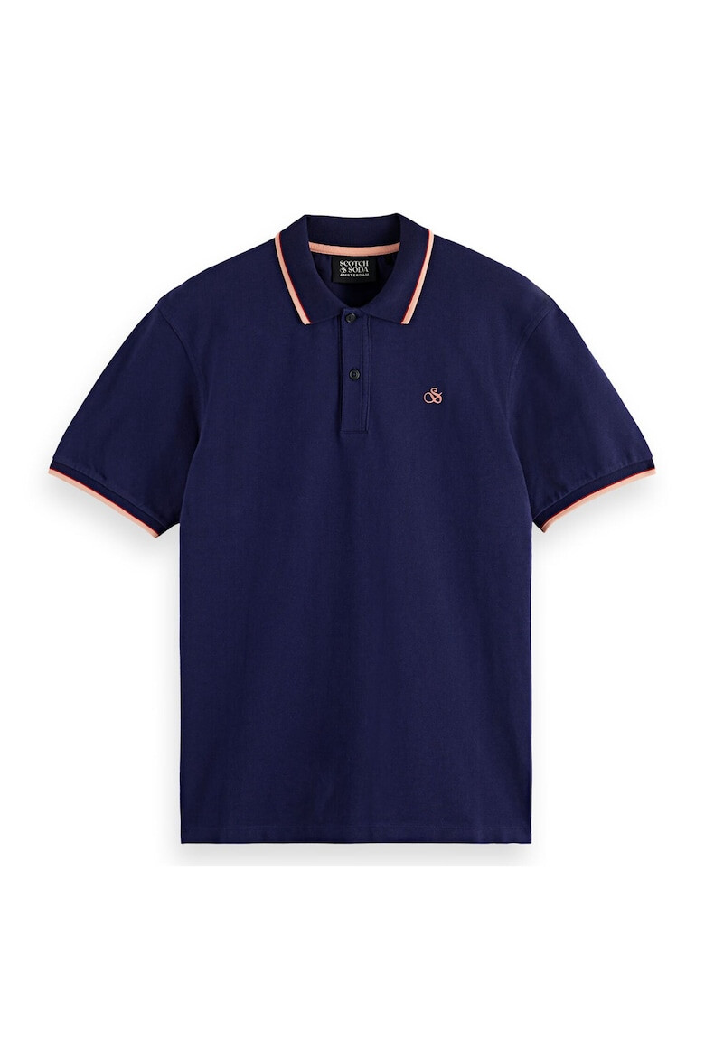 Scotch & Soda Tricou polo din material pique Tipping - Pled.ro