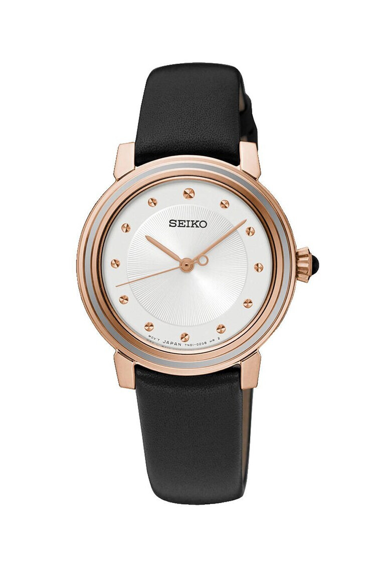 Seiko Ceas quartz cu o curea de piele - Pled.ro