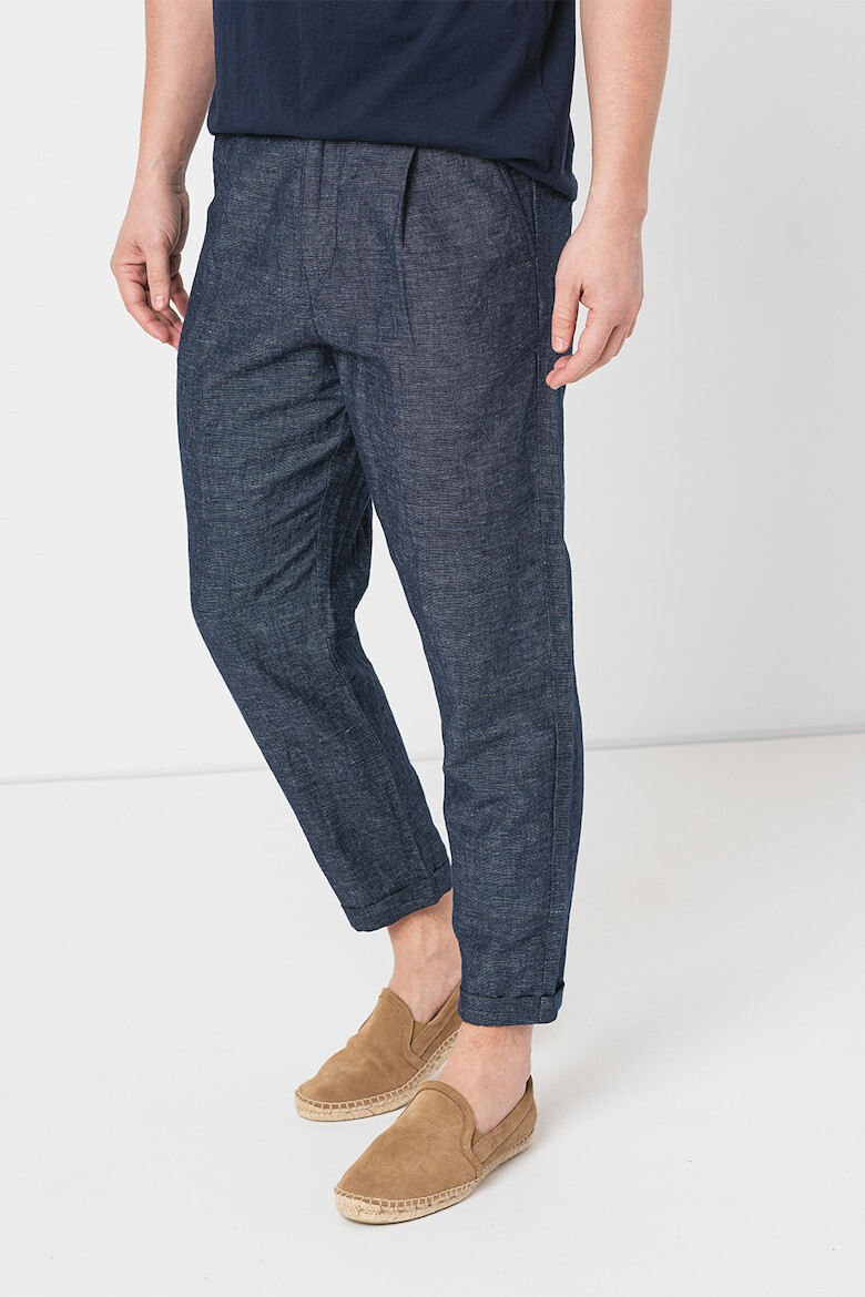 Selected Homme Pantaloni crop din amestec de in - Pled.ro