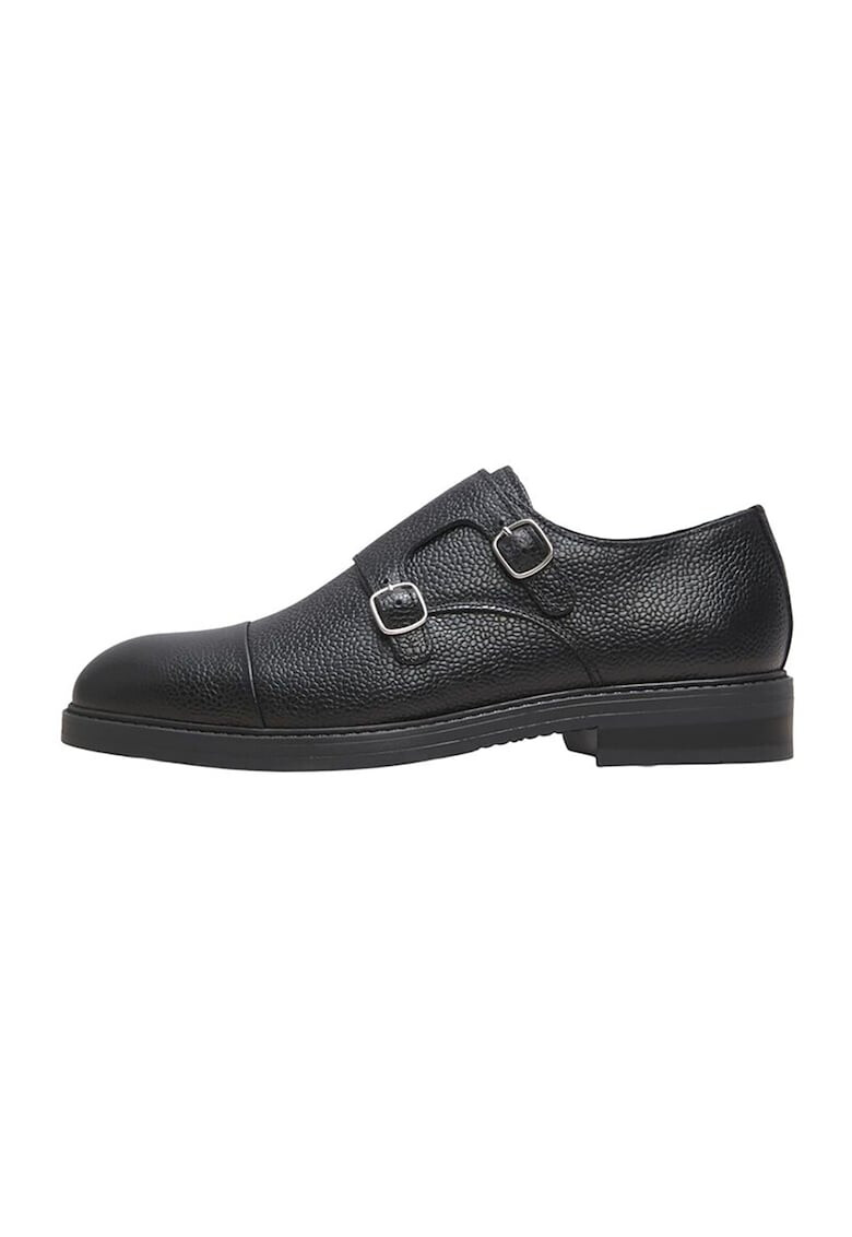 Selected Homme Pantofi de piele cu varf rotund - Pled.ro