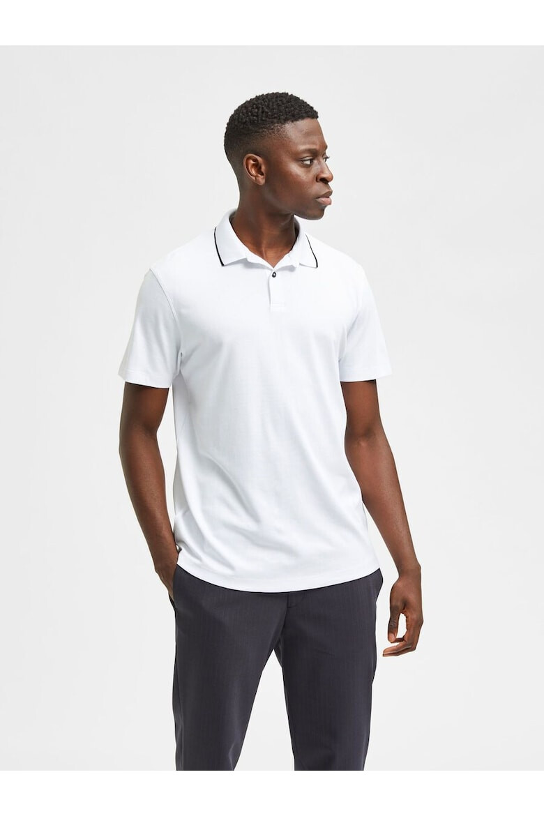 Selected Homme Tricou polo din amestec de bumbac organic - Pled.ro