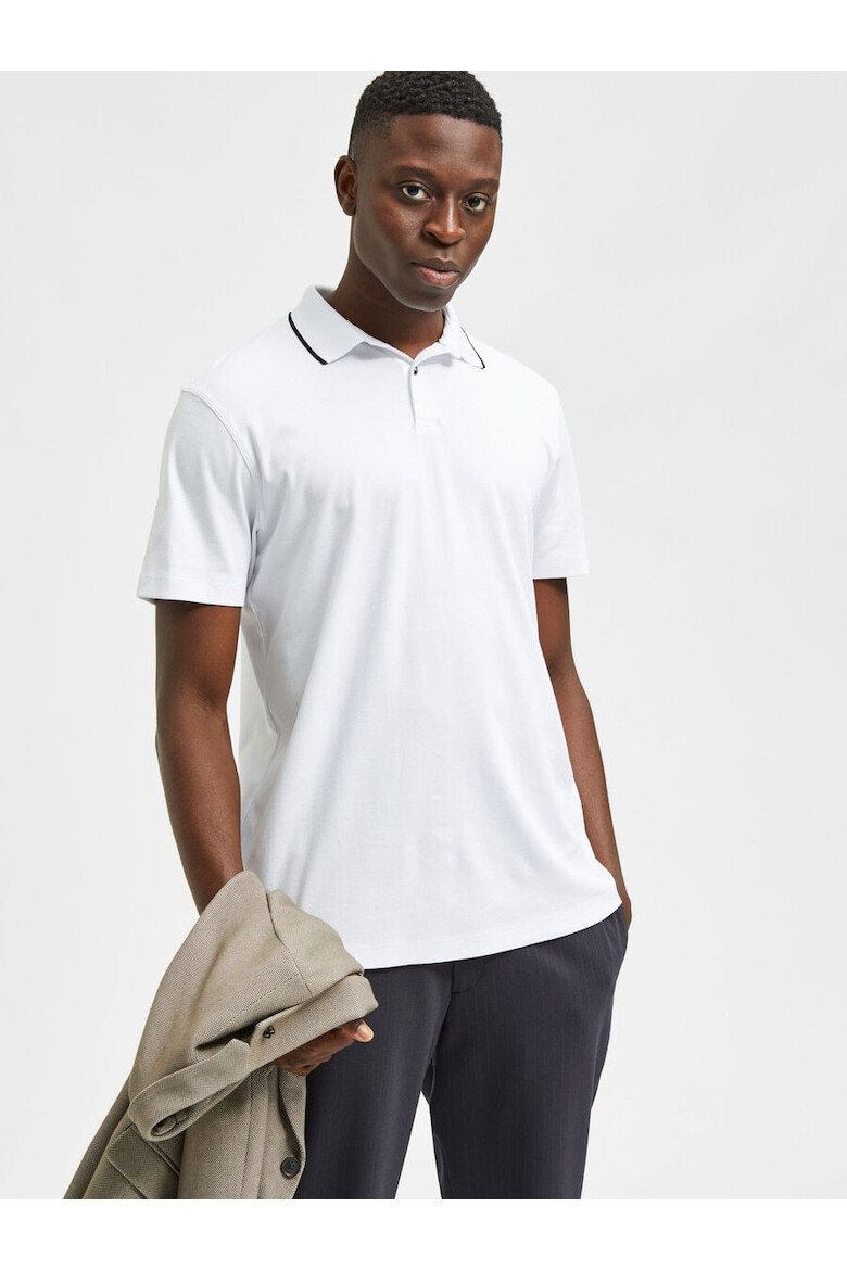 Selected Homme Tricou polo din amestec de bumbac organic - Pled.ro