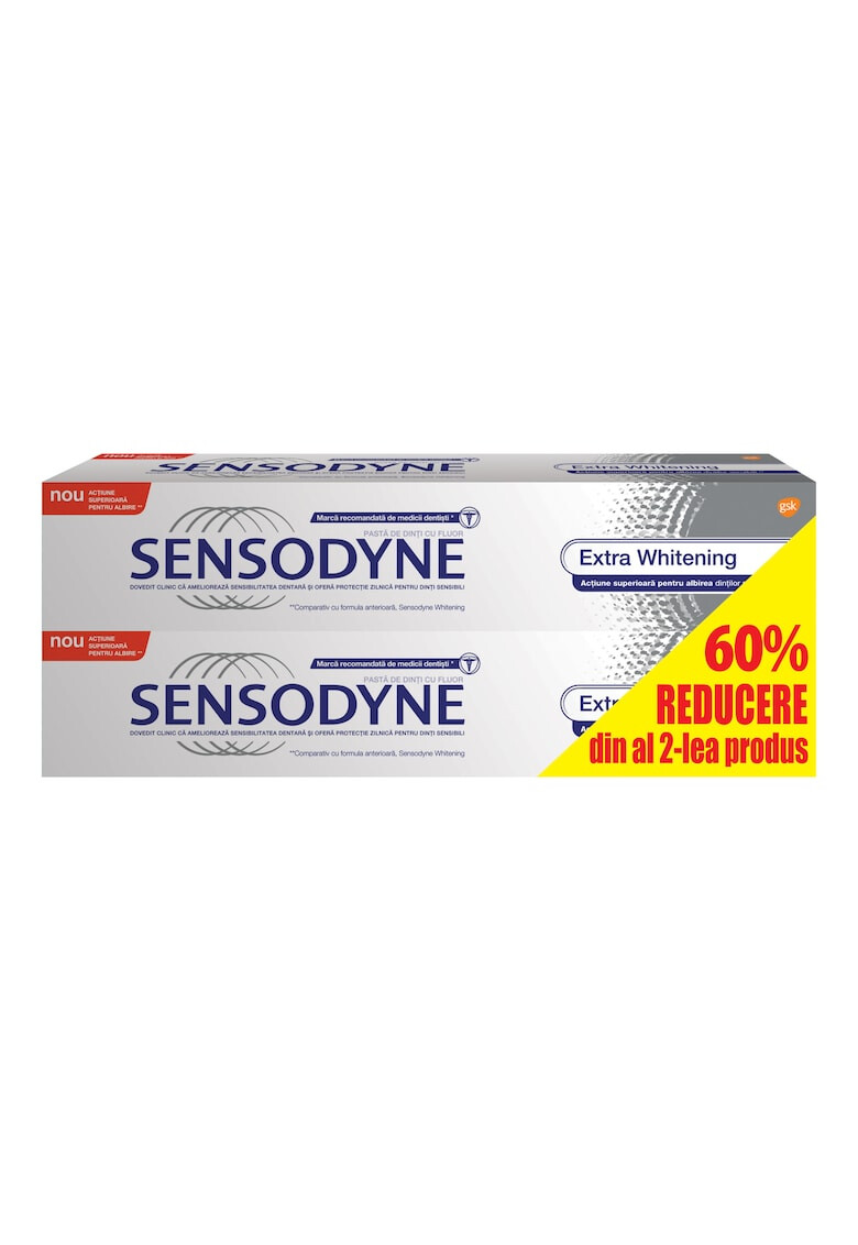 Sensodyne Pachet promo Extra Whitening: 2 x Pasta de dinti 100ml - Pled.ro