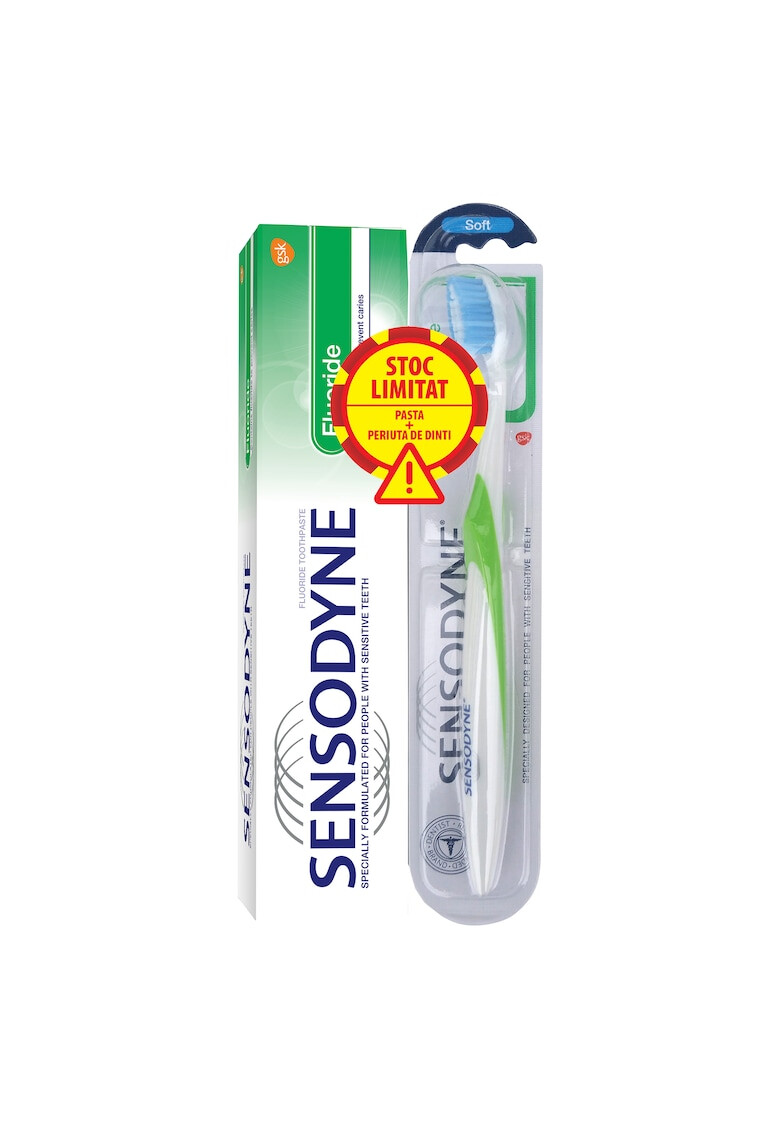 Sensodyne Pachet promo : Pasta de dinti Fluoride 100 ml + Periuta Multi Care - Pled.ro