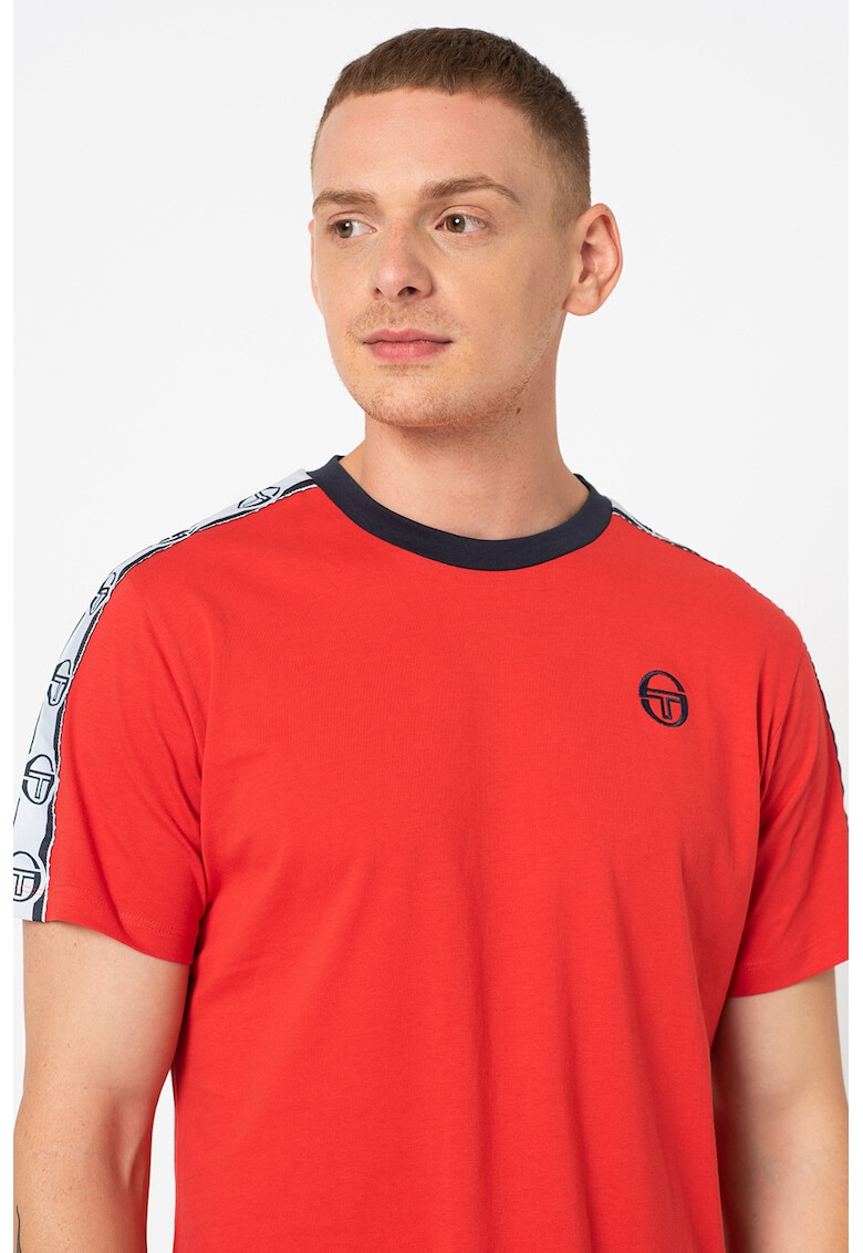 Sergio Tacchini Tricou de bumbac cu benzi logo Dahoma - Pled.ro