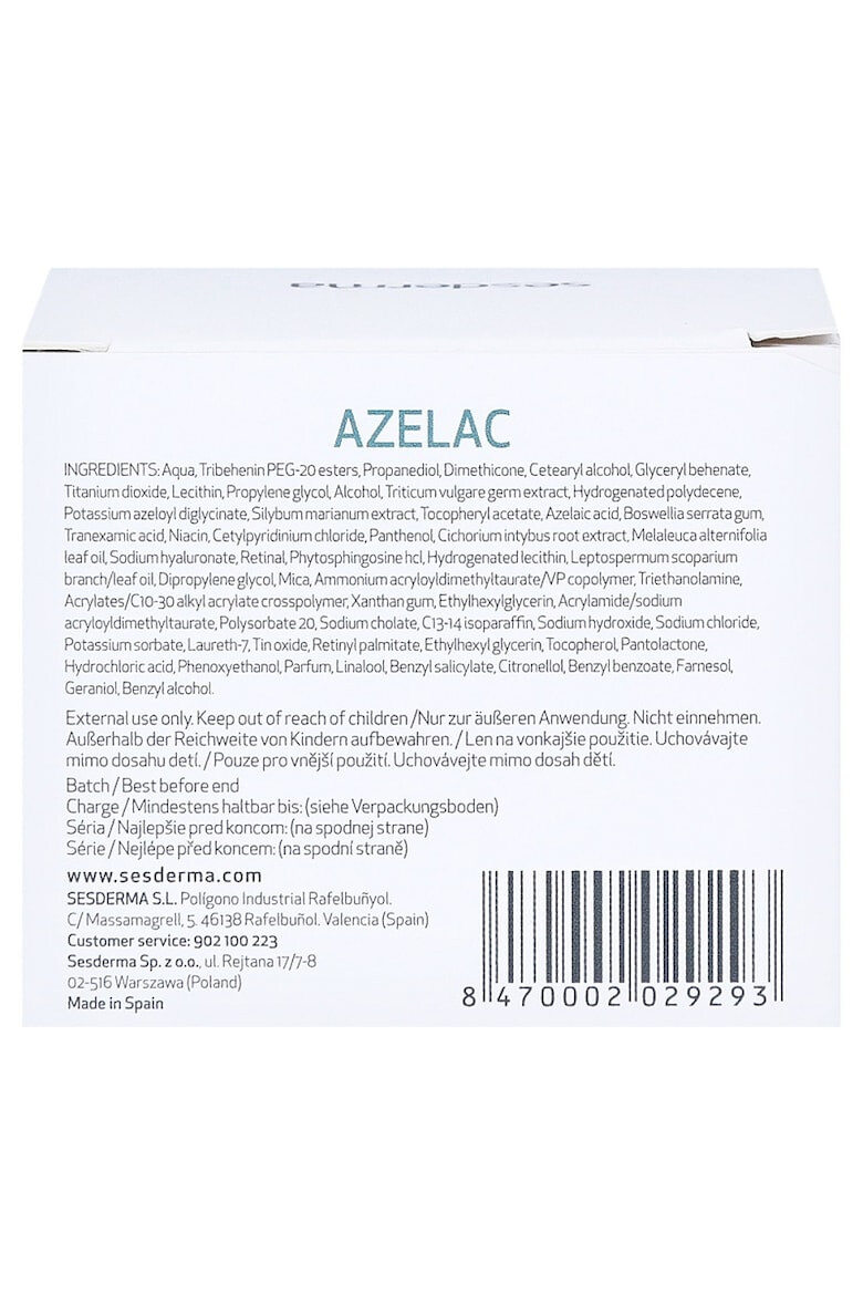 Sesderma Crema hidratanta pentru ten cu rozacee/cuperoza Azelac 50 ml - Pled.ro