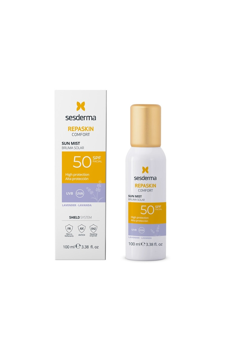 Sesderma Mist cu protectie solara SPF 50 Repaskin Comfort Sun Mist Lavanda 100 ml - Pled.ro