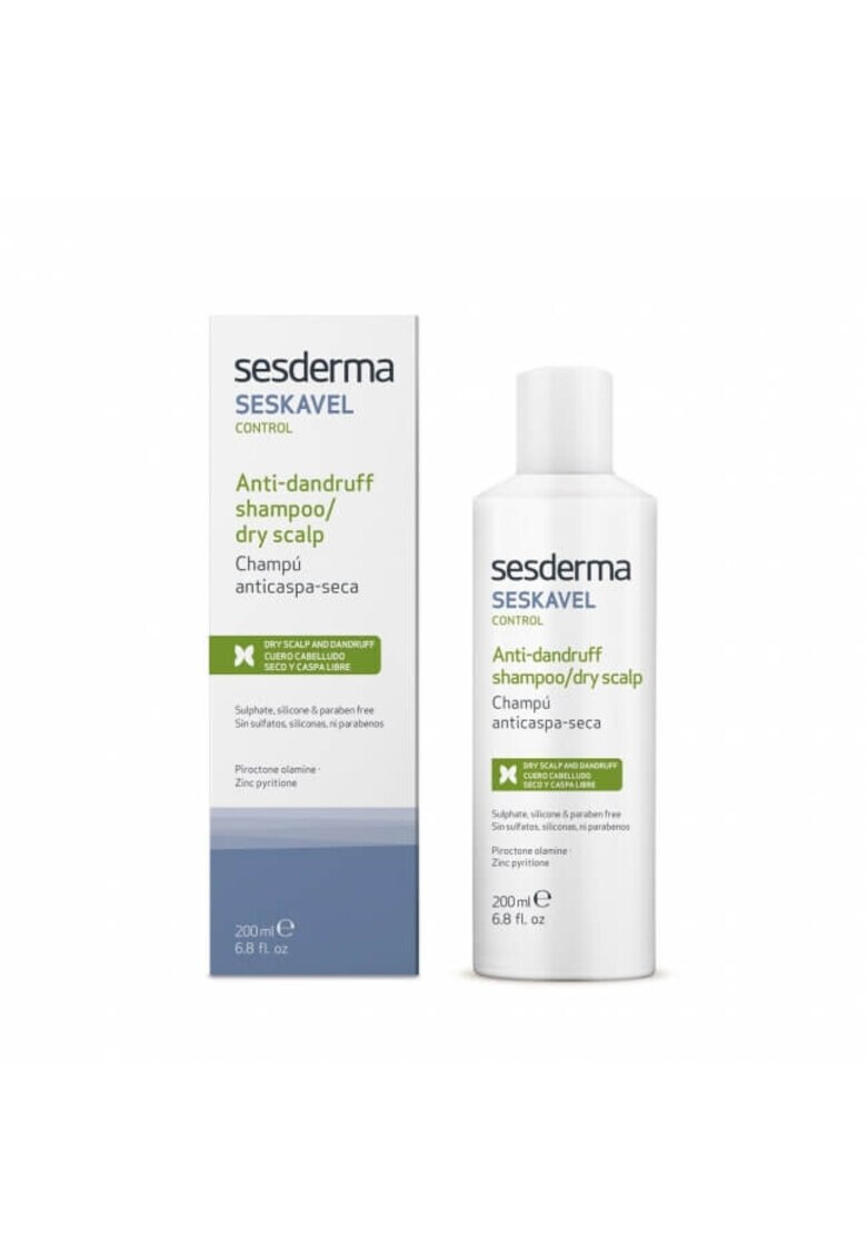 Sesderma Sampon antimatreata pentru par uscat Seskavel Control 200 ml - Pled.ro