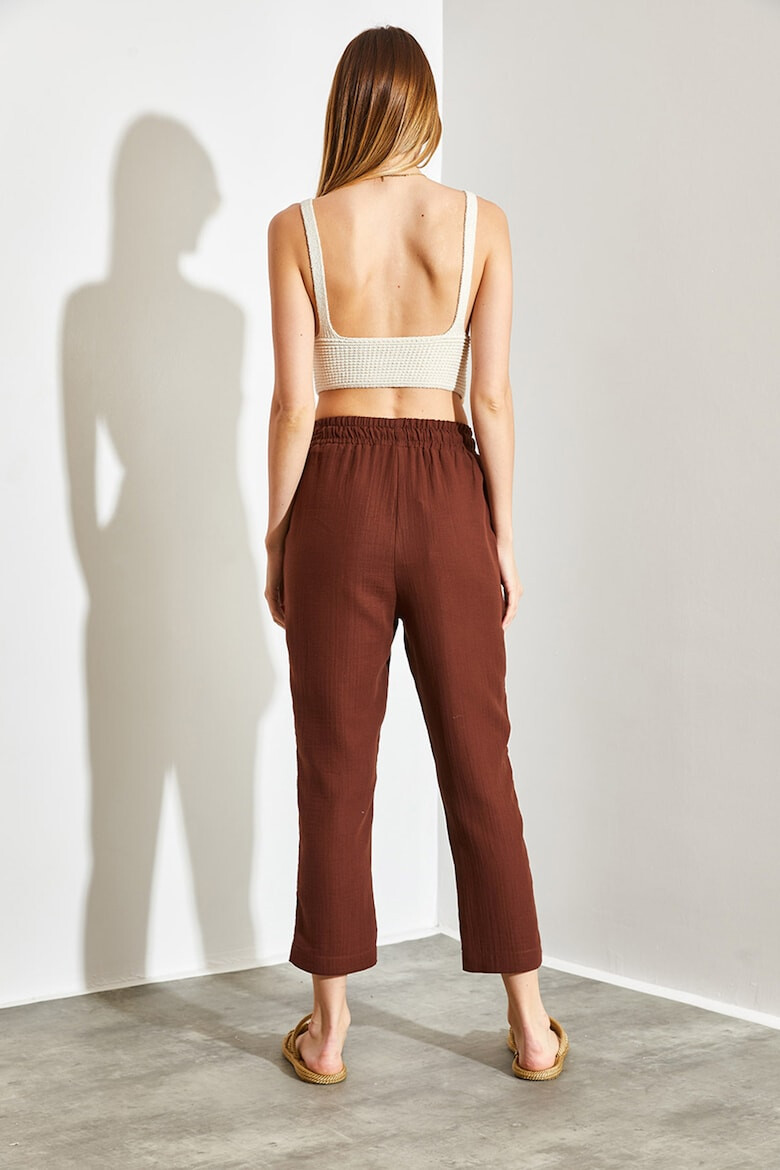 Shade Pantaloni crop cu talie inalta - Pled.ro