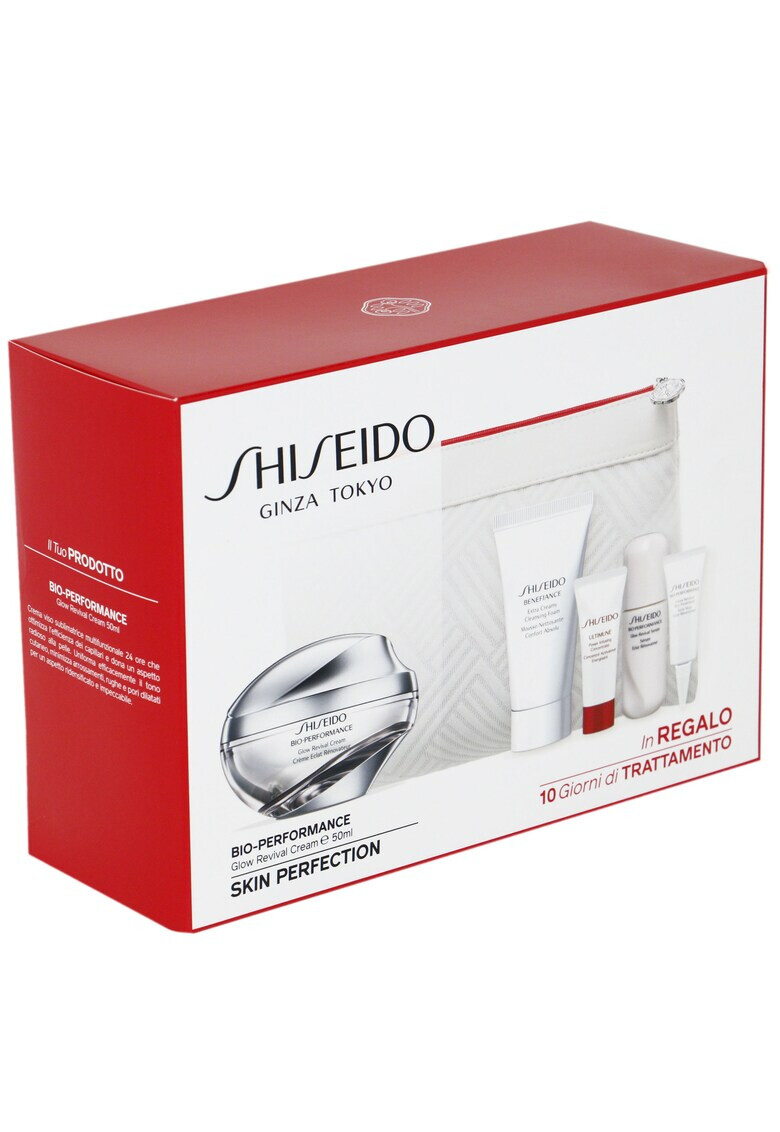 Shiseido Set : Crema Bio-Performance 50 ml + Spuma de curatare 30 ml + Concentrat Ultimune Power 5 ml + Ser 7 ml + Tratament ochi 3 ml + Portfard - Pled.ro