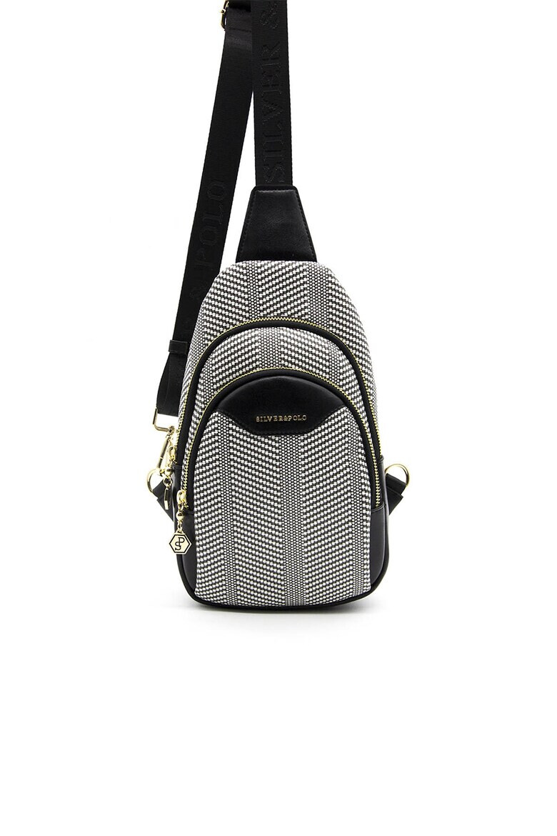 Silver&Polo Geanta crossbody cu model geometric - Pled.ro