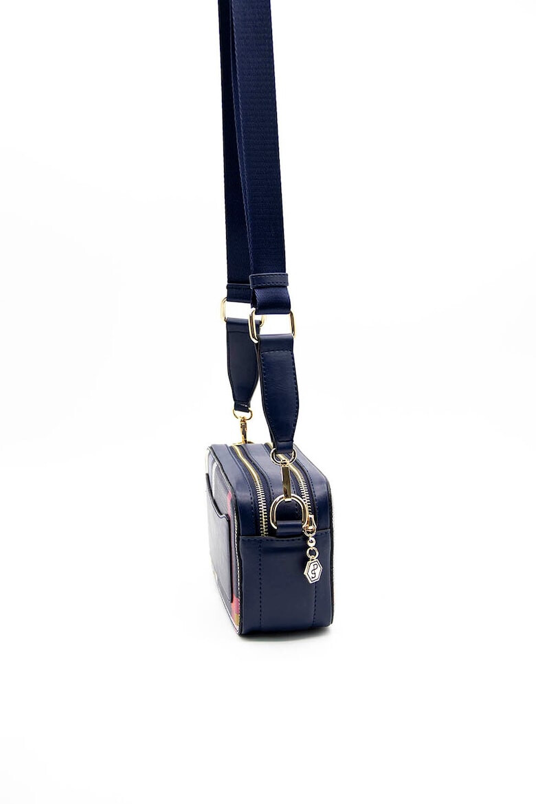 Silver&Polo Geanta crossbody de piele ecologica cu logo metalic - Pled.ro