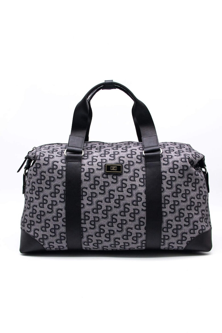 Silver&Polo Geanta duffle cu logo Gri Negru - Pled.ro