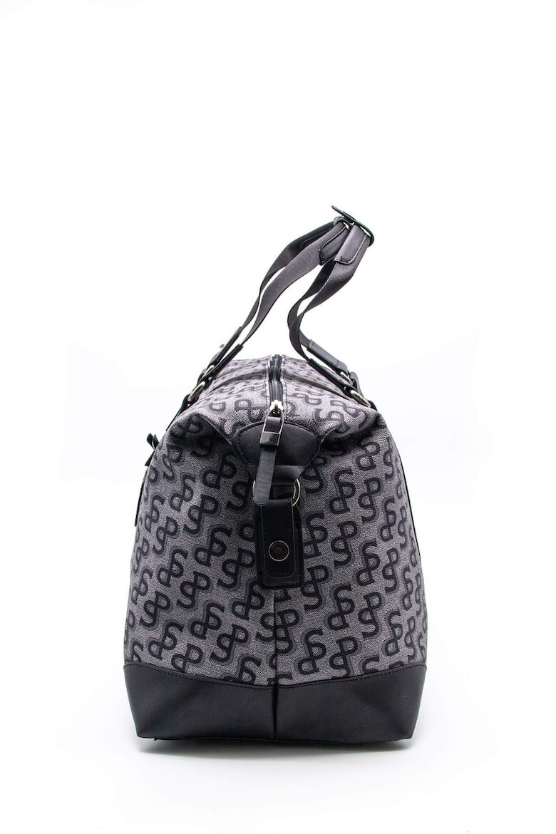 Silver&Polo Geanta duffle cu logo Gri Negru - Pled.ro