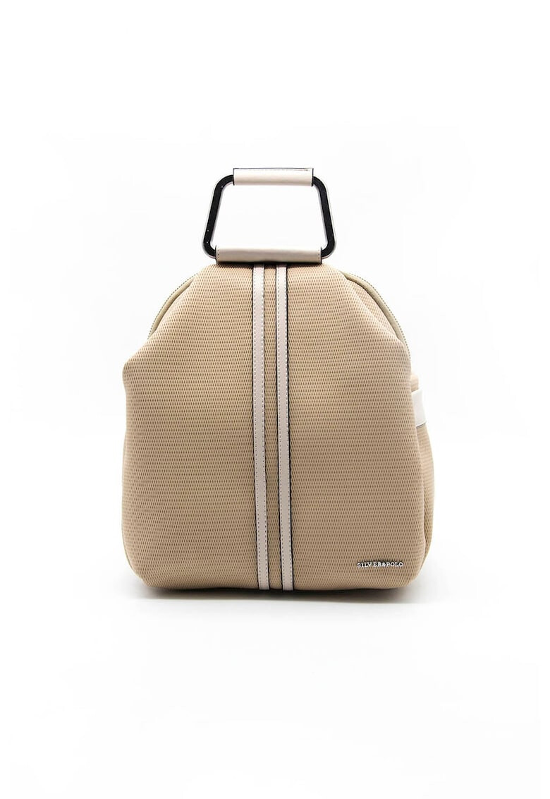 Silver&Polo Rucsac de piele ecologica cu buzunar exterior cu fermoar - Pled.ro