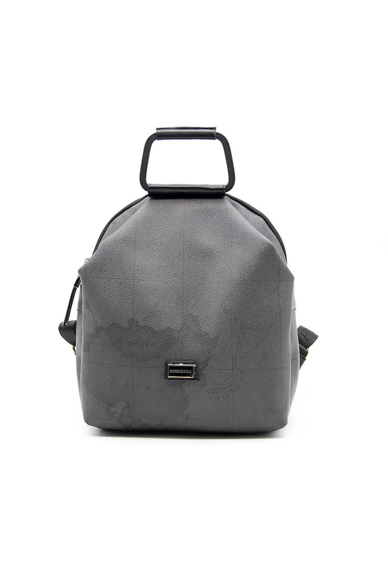 Silver&Polo Rucsac de piele ecologica cu buzunar exterior cu fermoar - Pled.ro